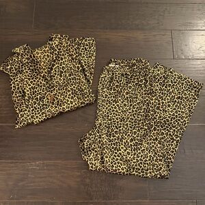 Victoria’s Secret Satin Leopard Print Pajama Set Size L